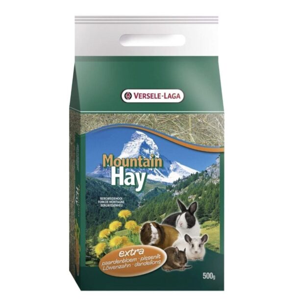 Versele Laga Mountain Hay 500 gr - Heno de Alta montaña para Conejos y roedores (Diente de león)