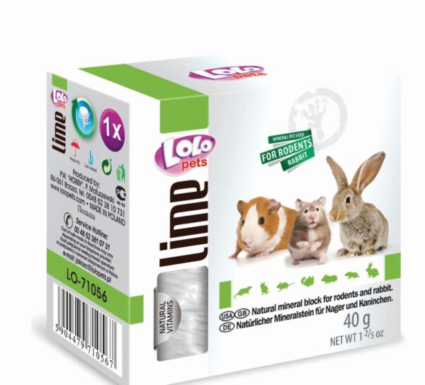 Masticable, bloque mineral natural para roedores «LOLO» (40 g)