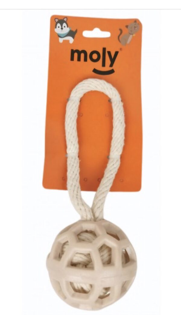 JUGUETE MORDEDOR PARA PERROS TPR ECO CON CUERDA ALGODON 7.5*21 CM