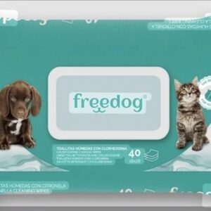Freedog Toallitas Húmedas con Clorhexidina para perros y gatos