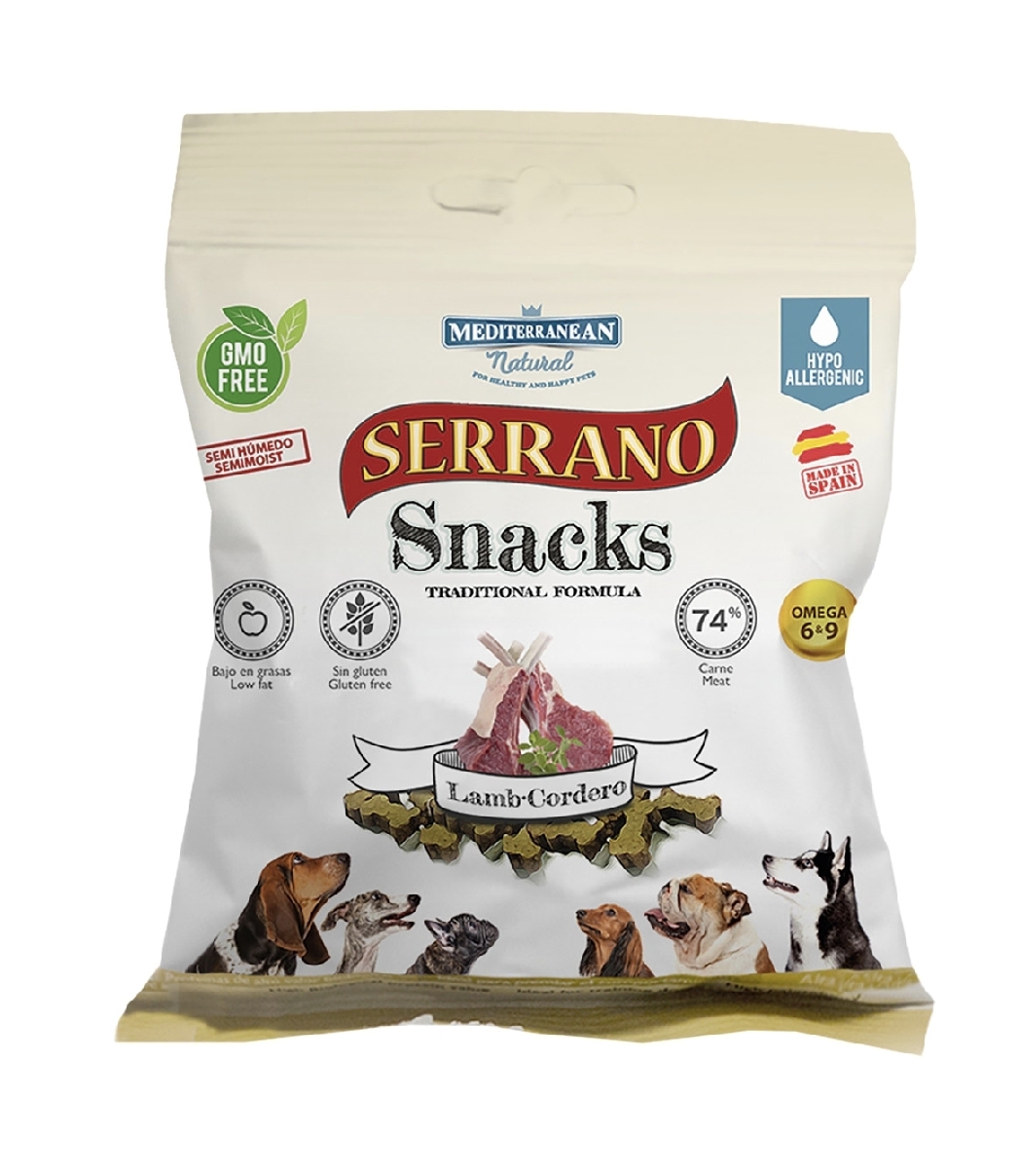 Serrano Snacks de Mediterranean NATURALPARA para Perros cordero