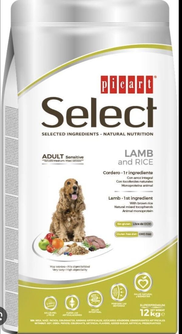 Picart Select Adult Sensitive Cordero & Arroz 12 kg.