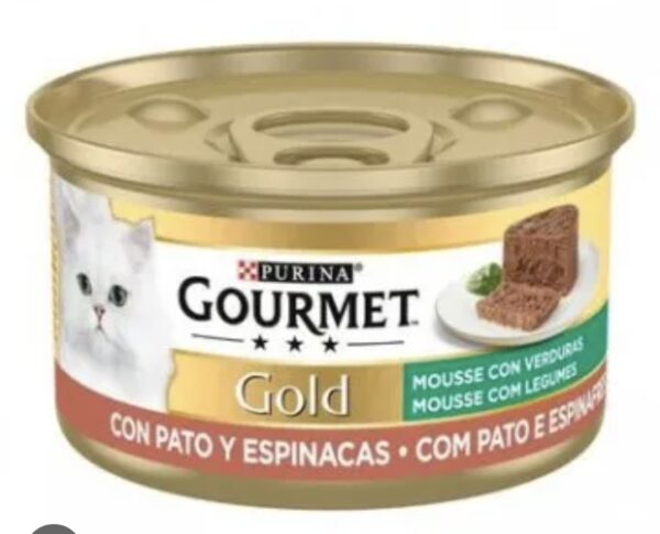 Purina Gourmet Gold Adult Mousse Pato y Espinacas