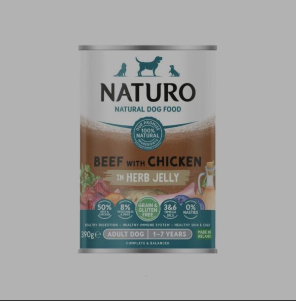 Naturo Lata Grain Free Buey y pollo 390 gr