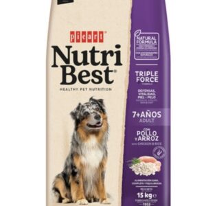 Picart Nutribest Adult 7+ Pollo y Arroz pienso para perros 15kg