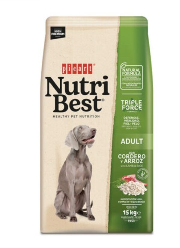 Picart Nutribest Adult Cordero y Arroz pienso para perros 15kg