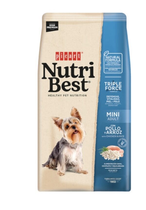 Picart Nutribest Adult Mini Pollo y Arroz pienso para perros 10kg