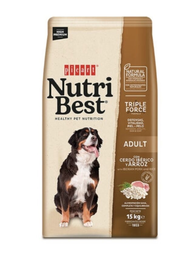 Picart Nutribest Adult Cerdo Ibérico y Arroz pienso para perros 15kg