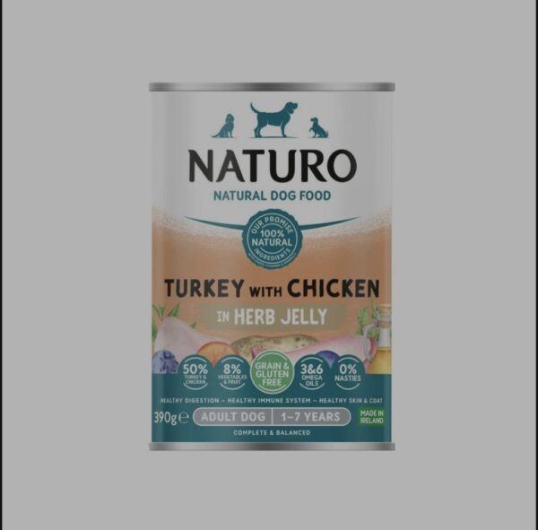 Naturo Lata Grain Free Pavo y pollo 390 gr