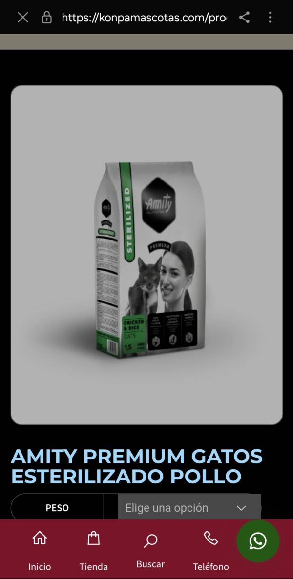 AMITY Premium Sterilized Pollo y Arroz para gatos esterilizados 10kg