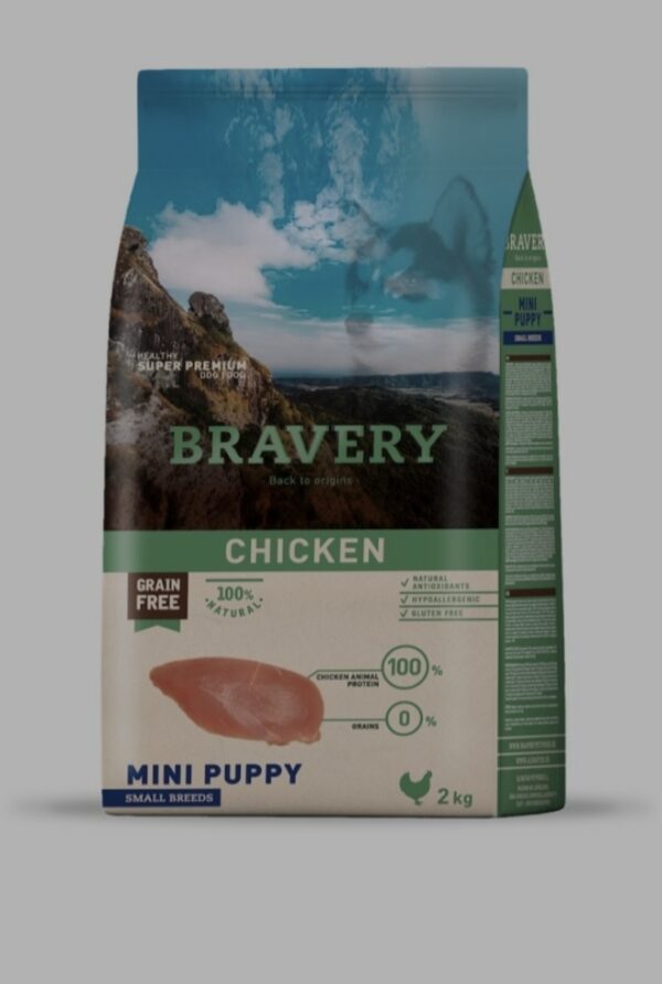 Bravery pienso perro cachorro mini pollo 7kg