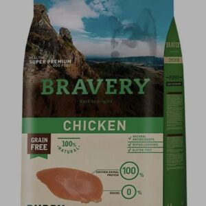 Bravery Puppy Raza Mediana Grande Pollo 4kg