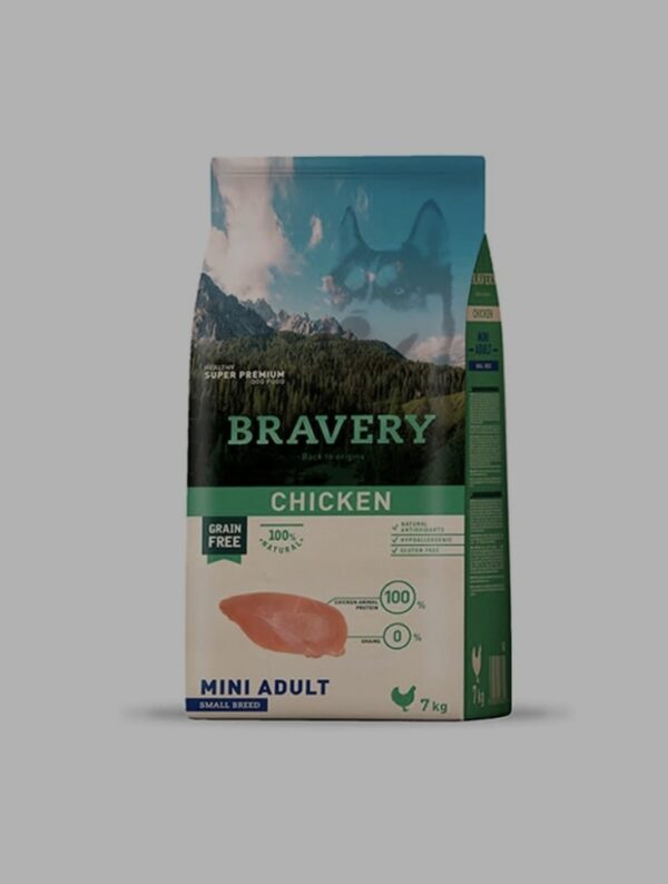 Bravery pienso perro adulto mini pollo 2kg