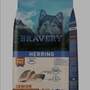 BRAVERY Senior Large/Medium Breed Grain Free de arenque para perros 12kg
