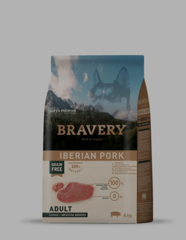 Bravery pienso perro adulto cerdo ibérico 4 kg