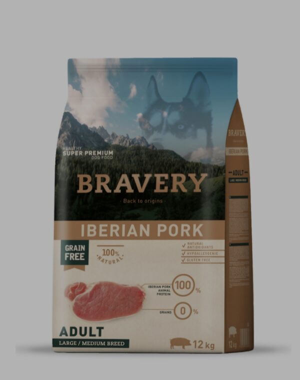 Bravery pienso perro adulto cerdo ibérico 12 kg8i
