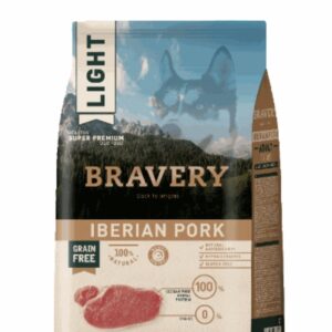 BRAVERY SUPER PREMIUM ADULT MEDIUM-GRANDE LIGHT CERDO 4kg