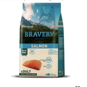 Bravery pienso perro adulto salmón 12kg