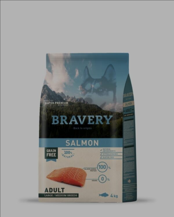 Bravery pienso perro adulto salmón 4 kg