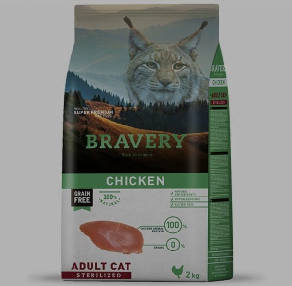 Bravery Adult Cat Sterilized Chicken 2kg