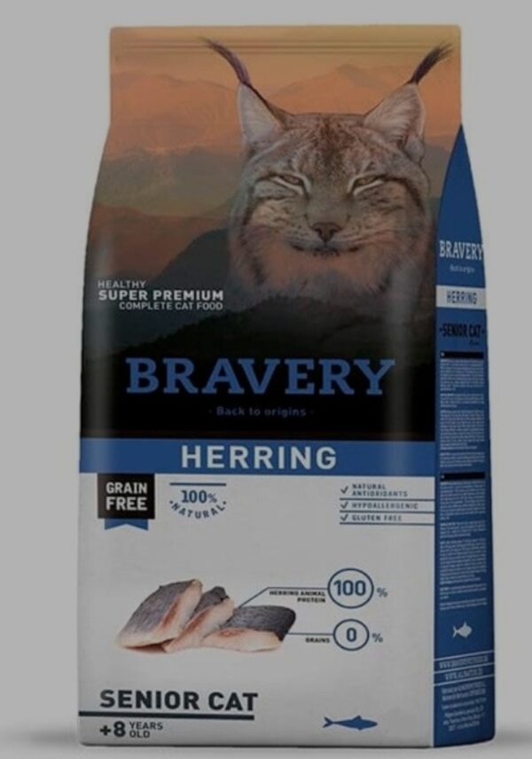 BRAVERY HERRING SENIOR CAT +8 7kg