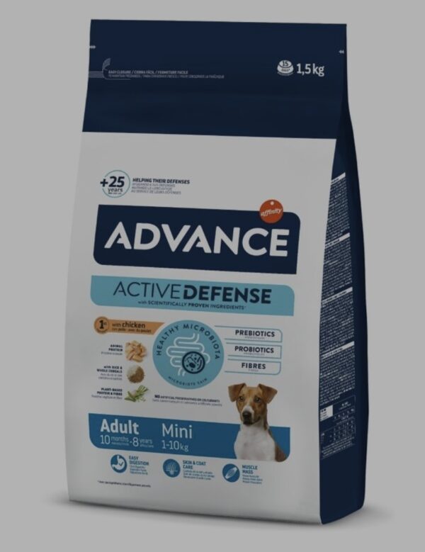 Advance Mini Adult con pollo y arroz 1,5kg