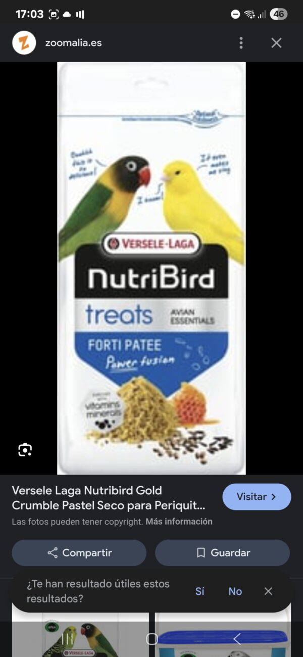 Versele Laga Nutribird Treats Forti Patee golosina para todas las aves