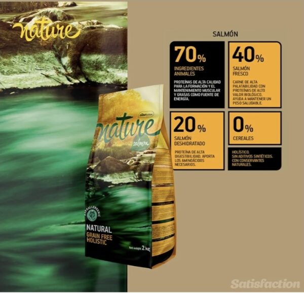Satisfaction Nature de salmón para Perros 2kg - Imagen 6