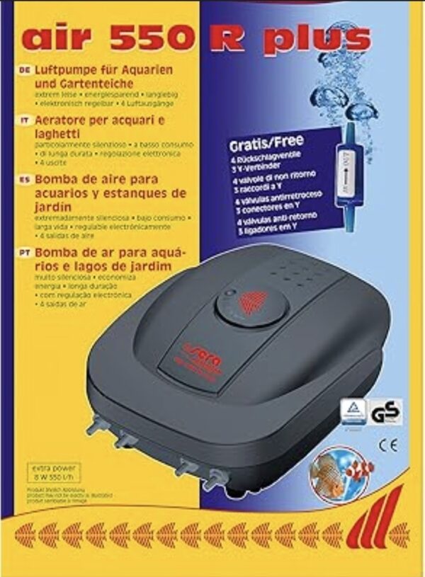 Sera, Bomba de Aire 550 R, 550 Lt/hr, 4 Salidas