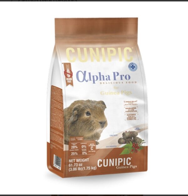 Cunipic Alpha Pro Grain Free pienso para cobayas 1,75kg