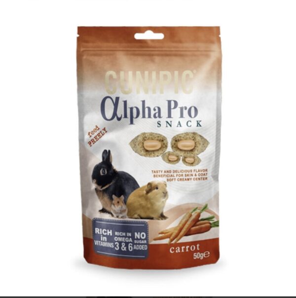 Cunipic Alpha Pro Chuches Zanahoria para roedores