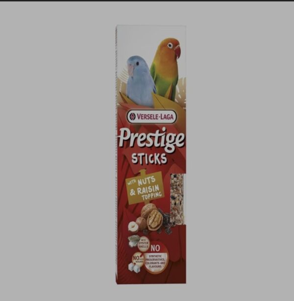 VERSELE LAGA Prestige Sticks Pequeños Loros con Nueces & Uvas Pasas