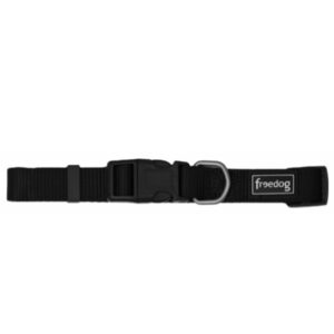 Collar freedog Nylon Basic negro 25mm × 38/66cm