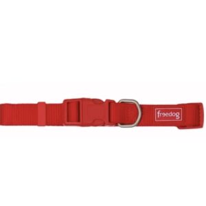 Collar freedog Nylon Basic Rojo 25 × 38/66cm