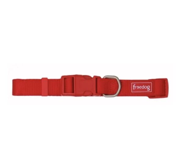 Collar freedog Nylon Basic Rojo 25 × 38/66cm