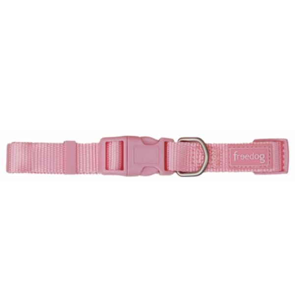 Collar freedog Nylon Basic rosa 15mm × 35-50cm