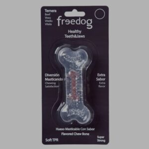 Freedog Hueso Blando Transparente Sabor Ternera para Perros talla M 12,3