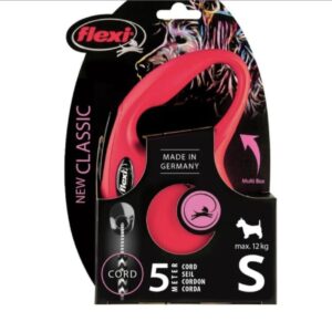 Correa Flexi Classic Cordon S 5 m roja perros max 12 Kg Rojo