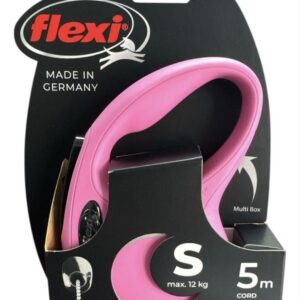 Correa Flexi Classic Cordon S 5 m perros max 12 Kg Rosa