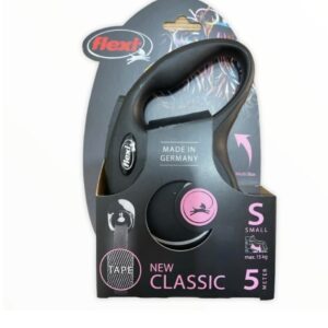 Retráctil Marca Flexi Negro cintaTalla S De 5 Mts Para Perros 15kg - Negro
