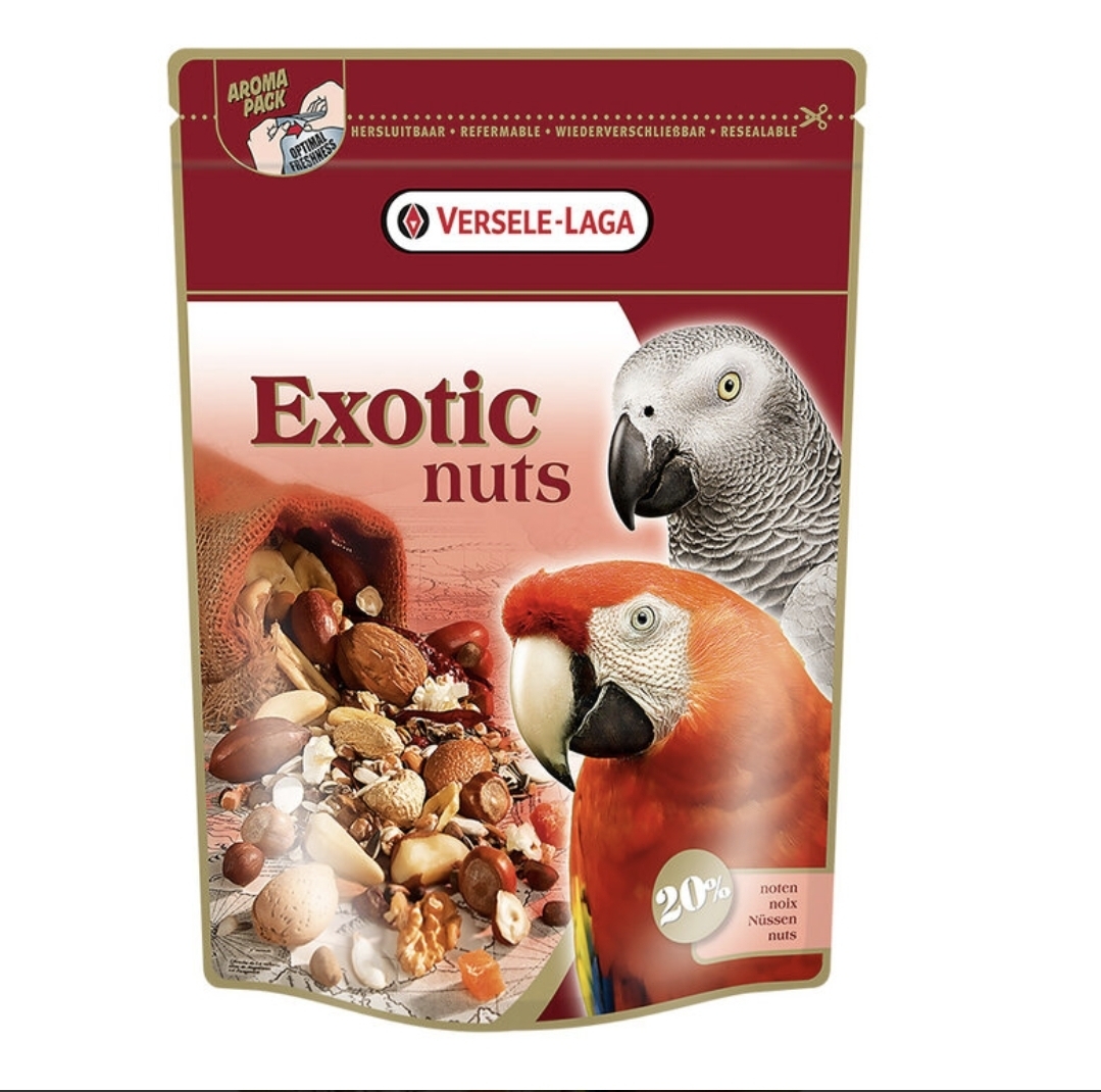 Versele-Laga exotic nuts Snacks para loros, 750g.