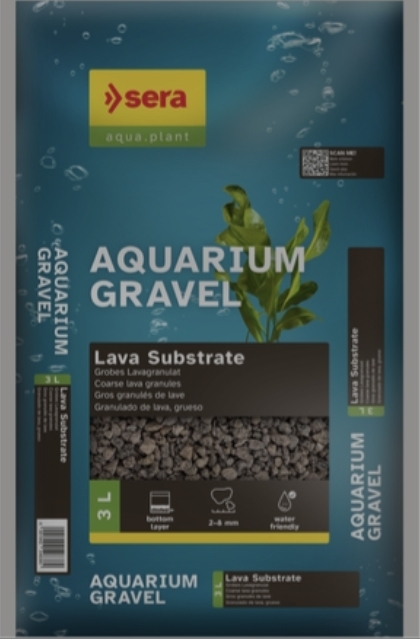 Sustrato sera Aquarium Gravel Lava Substrate 6L