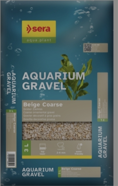 Sustrato sera Aquarium Gravel Beige Coarse J sera Aquarium Gravel Beige Coarse 3L